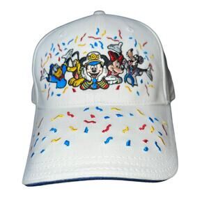 Disney Cruise Line Captain Mickey Mouse and Friends celebration white hat OS